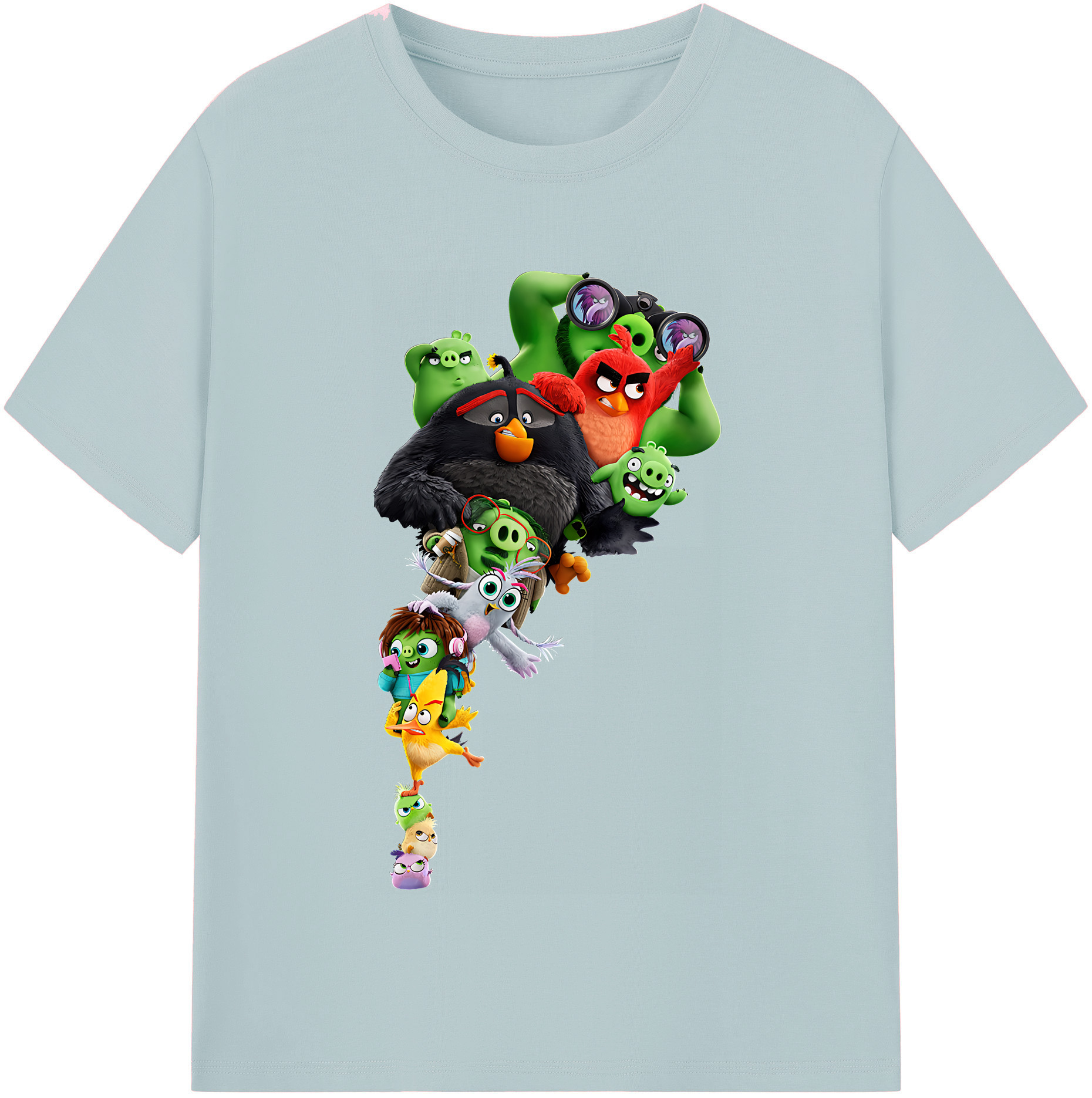 （画像用） Angry Birds アングリーバード 綿100％半袖Tシャツ（フロントプリント）